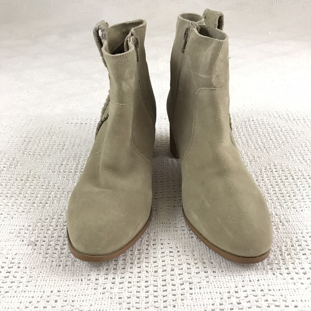 Ankle Boot Coconuts by Matisse Anthropologie Sz 10 Beige Faux Suede Heels Bootie - Picture 3 of 8